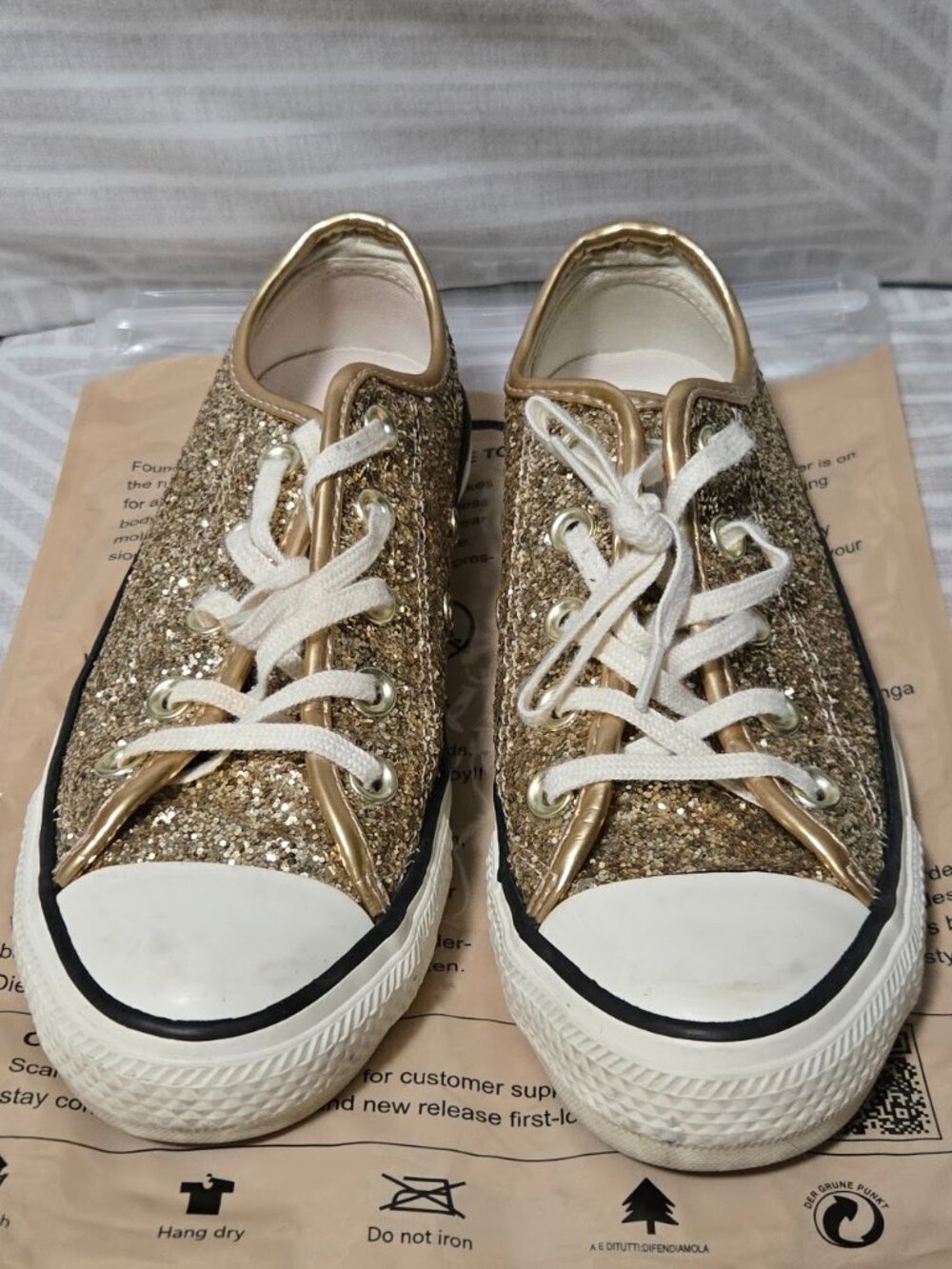 Converse Chuck Taylor All Star Gold Chunky Glitter Low Top 5.5
